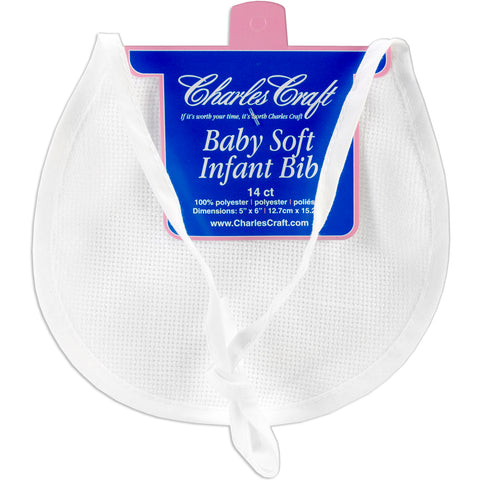 Charles Craft Baby Soft Infant Bib 14 Count 5&quot;X6&quot;