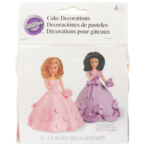 Doll Pick Cake Decorations 4.25" 4/Pkg