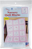 Jack Dempsey Stamped White Nursery Quilt Blocks 9"X9" 12/Pkg