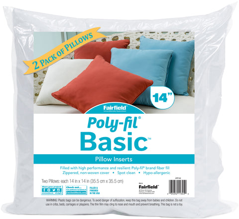Fairfield Poly-Fil Basic Pillow Insert 2/Pkg