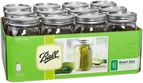 Ball(R) Wide Mouth Canning Jar 12/Pkg