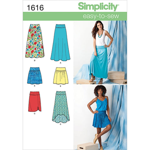 Simplicity Easy-To-Sew Misses Knit & Woven Skirt
