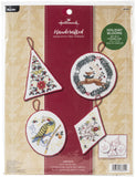 Bucilla Hallmark Counted Cross Stitch Ornaments Kit Set Of 4