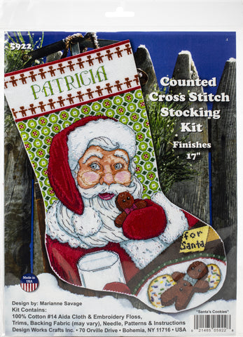 Design Works Cross Stitch Stocking Kit 17" Long