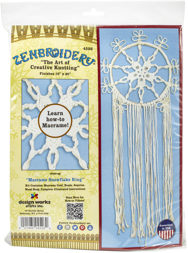 Design Works/Zenbroidery Macrame Wall Hanging Kit 10"X20"