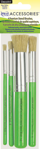 Americana Premium Stencil Brush Set 4/Pkg