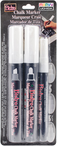 Bistro Chalk Marker Assorted Tips 3/Pkg