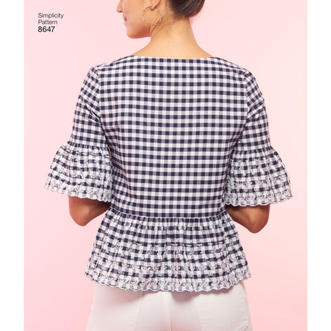 Simplicity Easy-To-Sew Misses & Womens Top With Variations