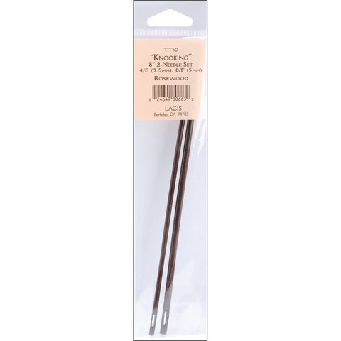 Lacis Knooking Rosewood Needles 8" 2/Pkg