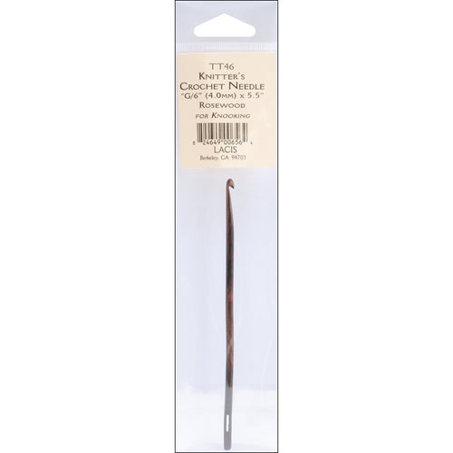 Lacis Knitter's Rosewood Crochet Needle 5.5"