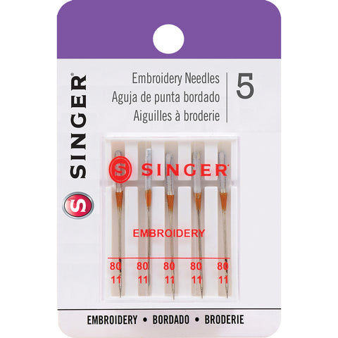 Singer Singer Embroidery Machine Needles 5/Pkg