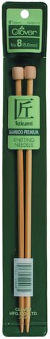 Takumi Bamboo Single Point Knitting Needles 9"