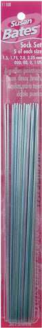 Silvalume Double Point Knitting Needles 7" 20/Pkg Sock Set