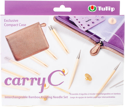 Carry C Interchangeable Bamboo Knitting Needle Set