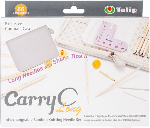 Carry C Interchangeable Bamboo Knitting Needle Long Set