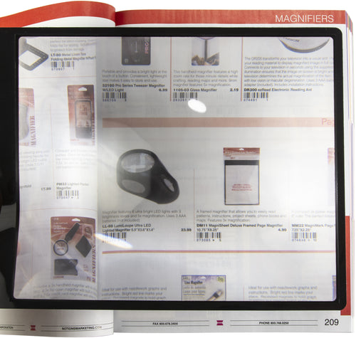 Carson MagniSheet Deluxe Framed Page Magnifier 10.75&quot;X8.25&quot;