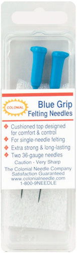 Colonial  Blue Grip Felting Needles 2/Pkg