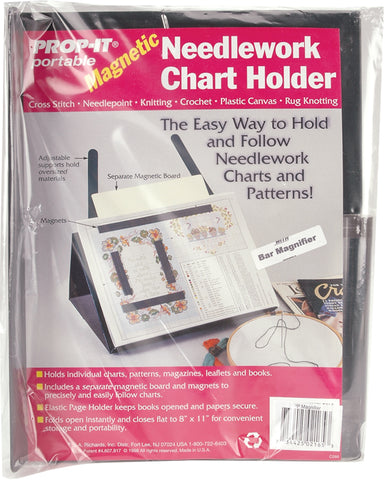 PROP-IT Magnetic Needlework Chart Holder W/Magnifier