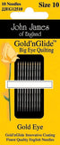 John James Gold'n Glide Big Eye Quilting Needles