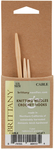 Brittany Cable Knitting Needles 3.75&quot; 3/Pkg