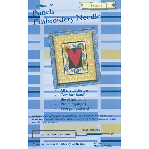 CTR Needleworks Miniature Punch Embroidery Needle