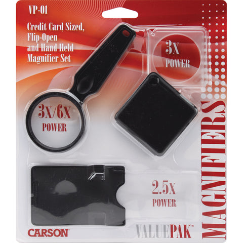 Carson ValuePak Magnifiers 3/Pkg