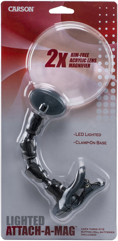 Carson Attach-A-Mag Flexible Lighted Magnifier