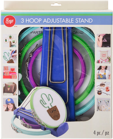 Boye Plastic Embroidery Hoops &amp; Stand