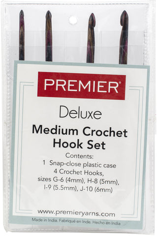 Premier Yarns Crochet Hook Medium Set 4/Pkg