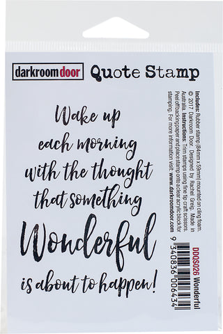 Darkroom Door Quote Cling Stamp 3"x2"
