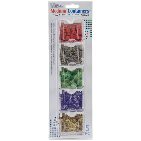 Elizabeth Ward's Medium Containers 1.75"X2"X1.125" 5/Pkg