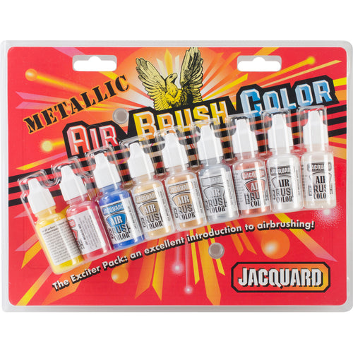 Jacquard Metallic Airbrush Color Pack .5oz 9/Pkg