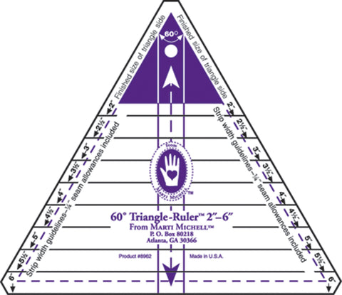 Marti Michell 60 Degree Triangle Ruler