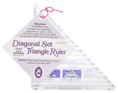 Marti Michell Small Diagonal Set Triangle Ruler