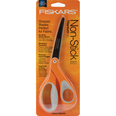 Fiskars Non-Stick Titanium Softgrip Scissors 8"