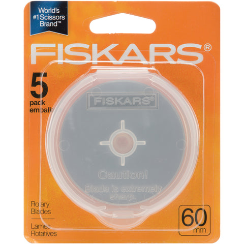 Fiskars Rotary Cutter Blade Refills 60mm 5/Pkg