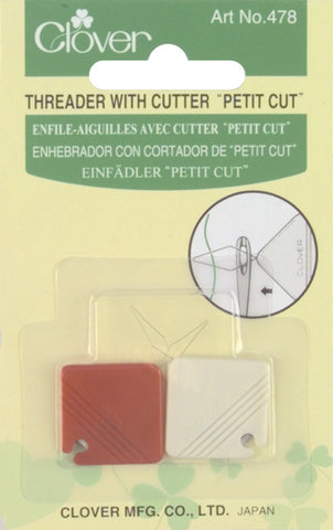 Clover Petite Needle Threader W/Cutter