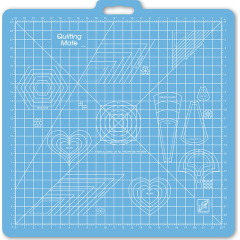 June Tailor Gridded Rotary Mat W/Handle 26"X27"