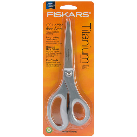Fiskars Softgrip Titanium Scissors 8"