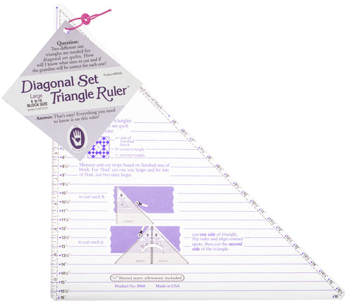 Marti Michell Large Diagonal Set Triangle Ruler
