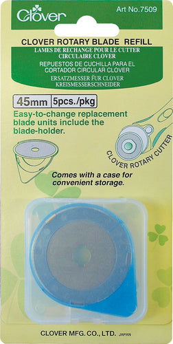 Clover Rotary Blade Refills 45mm 5/Pkg