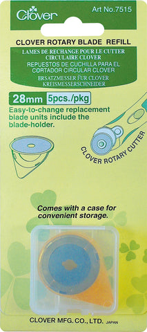 Clover Rotary Blade Refills 28mm 5/Pkg