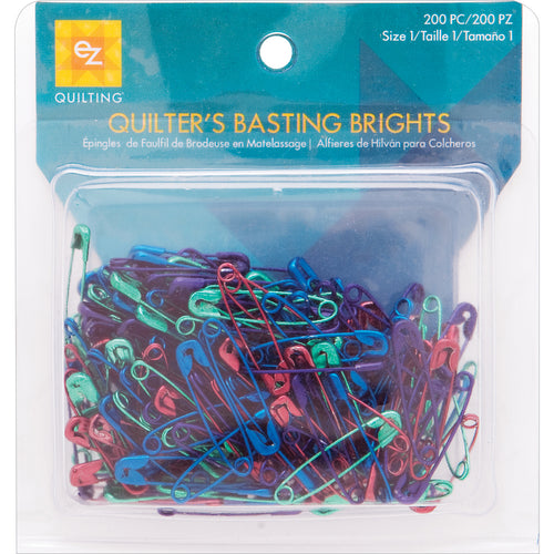 EZ Quilting Basting Brights Safety Pins