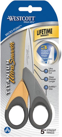 Westcott Ultra Smooth Titanium Micro-Tip Scissors 5"