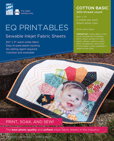 Inkjet Printable Fabric Sheets 8.5"X11" 6/Pkg