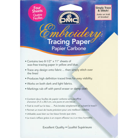 DMC Embroidery Tracing Paper 8.5"X11" 4/Pkg