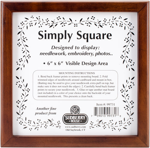 Sudberry House Mahogany Finish Simple Square Box 7"X7"X2-3/4