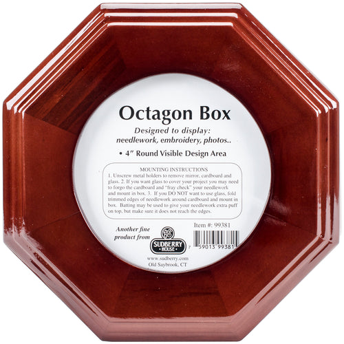 Sudberry House Mahogany Octagon Box 6"X6"X2.75"