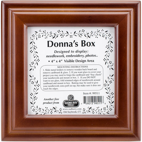 Sudberry House Mahogany Donna's Square Box 6"X6"X2.75"