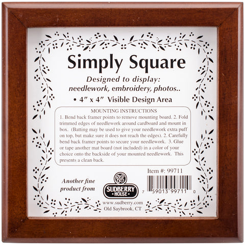 Sudberry House Mahogany Simply Square Box 5"X5"X2.75"